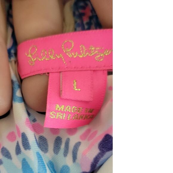 Lilly Pulitzer Top Womens Large Nevie Off Shoulder Macadamia Haute Nature NWOT - Picture 10 of 12